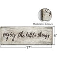 thumbnail image 2 of HFDF Quotes Wall Decor Enjoy the Little Thgs Sign Family Wall Signs Canvas Prts Rustic Wooden Wall Art Wood Pictures for Livg Room Bedroom Office Home Decor, 18x12inch Framed, 2 of 6