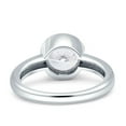 thumbnail image 3 of Bezel Set 8mm Round Engagement Ring Cubic Zirconia 925 Sterling Silver, 3 of 5