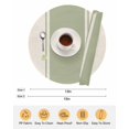 thumbnail image 6 of 13 Inch Round Placemats Set of 4, Sage Green Vintage Non Slip Heat Insulation PP Table Mats, Geometric Stripes Simple Lines Washable Place Mats for Kitchen Dining Party Table Decor, 6 of 7
