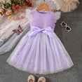 thumbnail image 2 of Sngxgn Toddler Girls Dresses Long Sleeve Tutu Party Dress for Girl(Purple,100), 2 of 6