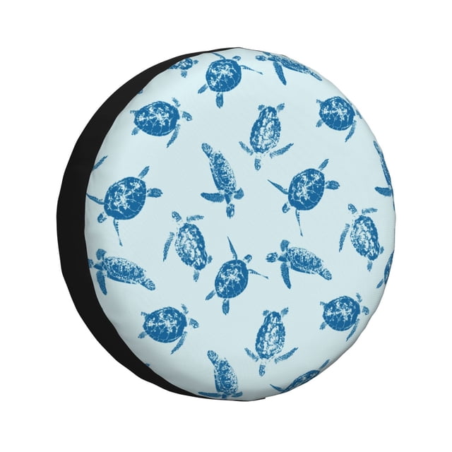 Fotbe Turtle Funda de Llanta de Repuesto con Estampado, Engrosada, Ajuste Universal para Jeep, Remolque, RV, SUV, Camión-14 inch