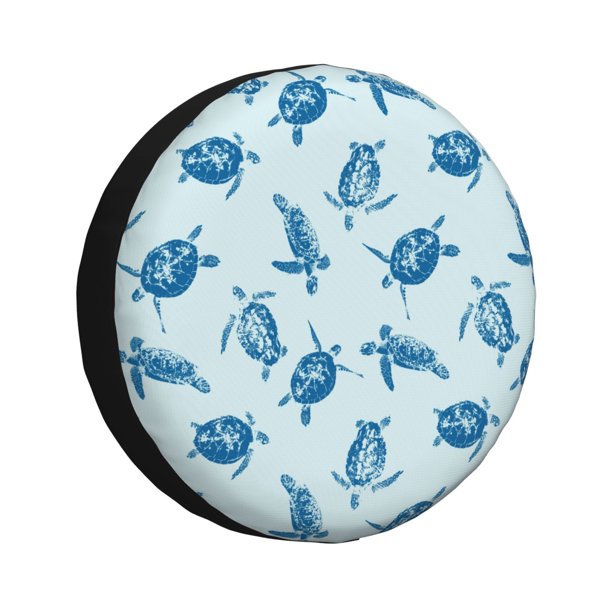 Fotbe Turtle Funda de Llanta de Repuesto con Estampado, Engrosada, Ajuste Universal para Jeep, Remolque, RV, SUV, Camión-16 inch