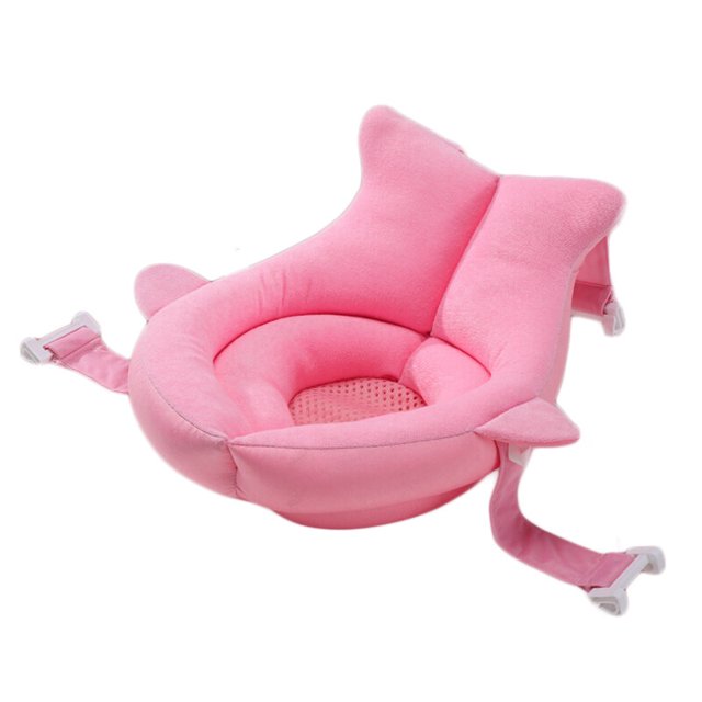 Almohadilla de baño para bebé, flotante, para sentarse, tumbarse en la bañera, esponja antideslizante, Universal, para recién nacido, color rosa