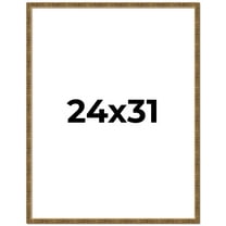 24x31 Frame Gold Picture Frame - Complete Modern Photo Frame Includes UV Acrylic Shatter Guard