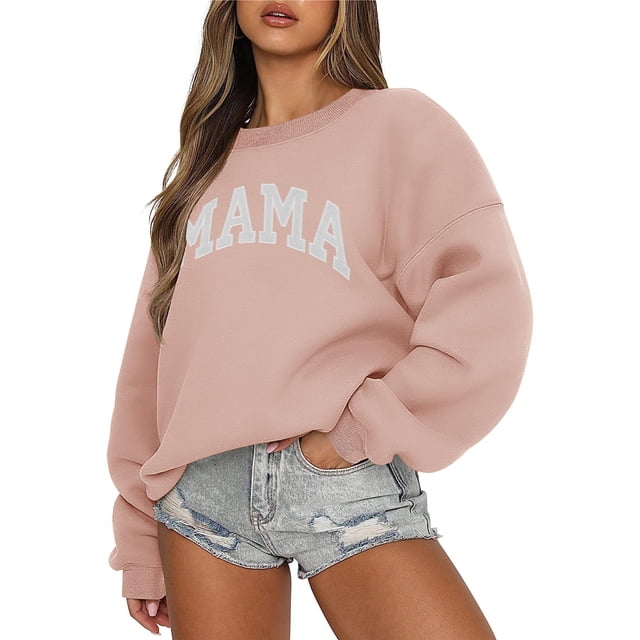 Buzo LOMON Cuello Redondo Rosa Claro con Letra L