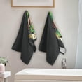 thumbnail image 4 of Dreamtimes Pug Dog Cute Hand Towels 2 PCS, Ultra Soft and Highly Absorbent, St Patrick's Day Decorative Fingertip Towel for Home, Bathroom, Kitchen, 28.3"x14.4", 4 of 5