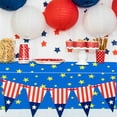 thumbnail image 5 of GFHFHITJ Patriotic Tablecloth, 108×54 Inch Plastic Table Cover for 4th of July Independence Day, Waterproof Stars Tablecloth for Patriotic Themed Party Supplies, 5 of 6