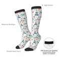 thumbnail image 5 of Picia Women Crew Soft Moisture-wicking Socks Eiffel Tower Pattern Design Cotton Socks, One Size fit All, 5 of 9