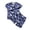 Blue, variant on NordicNest Boy Summer Clothes Kids 2 Piece Outfit Cotton T-Shirt Shorts Set for Casual Wear