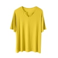 thumbnail image 1 of Birdeem Blouses pour Femmes, Haut/chemise à Manches Courtes Col en V Uni et Ample, 1 of 12