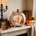 thumbnail image 6 of Halloween Ghost Pumpkin Mini House Light, Illuminated Wooden Miniature Scene Ornament with Cute Spirit Figure, Desktop Tabletop Decoration for Mantel, Shelf, Entryway, Party & Fall Display, 6 of 6
