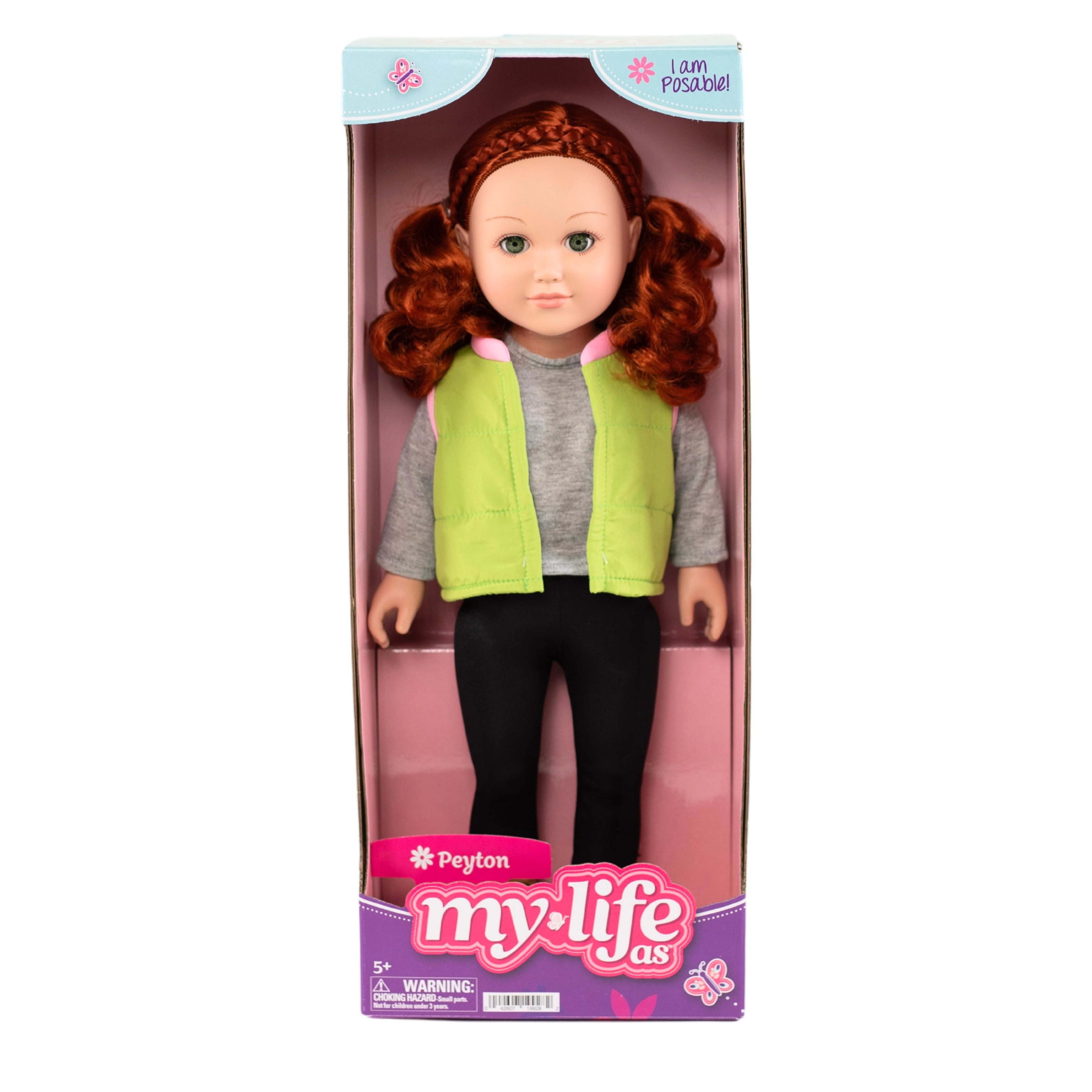 My Life As Peyton Posable 18-Inch Doll, Red Hair, Green Eyes