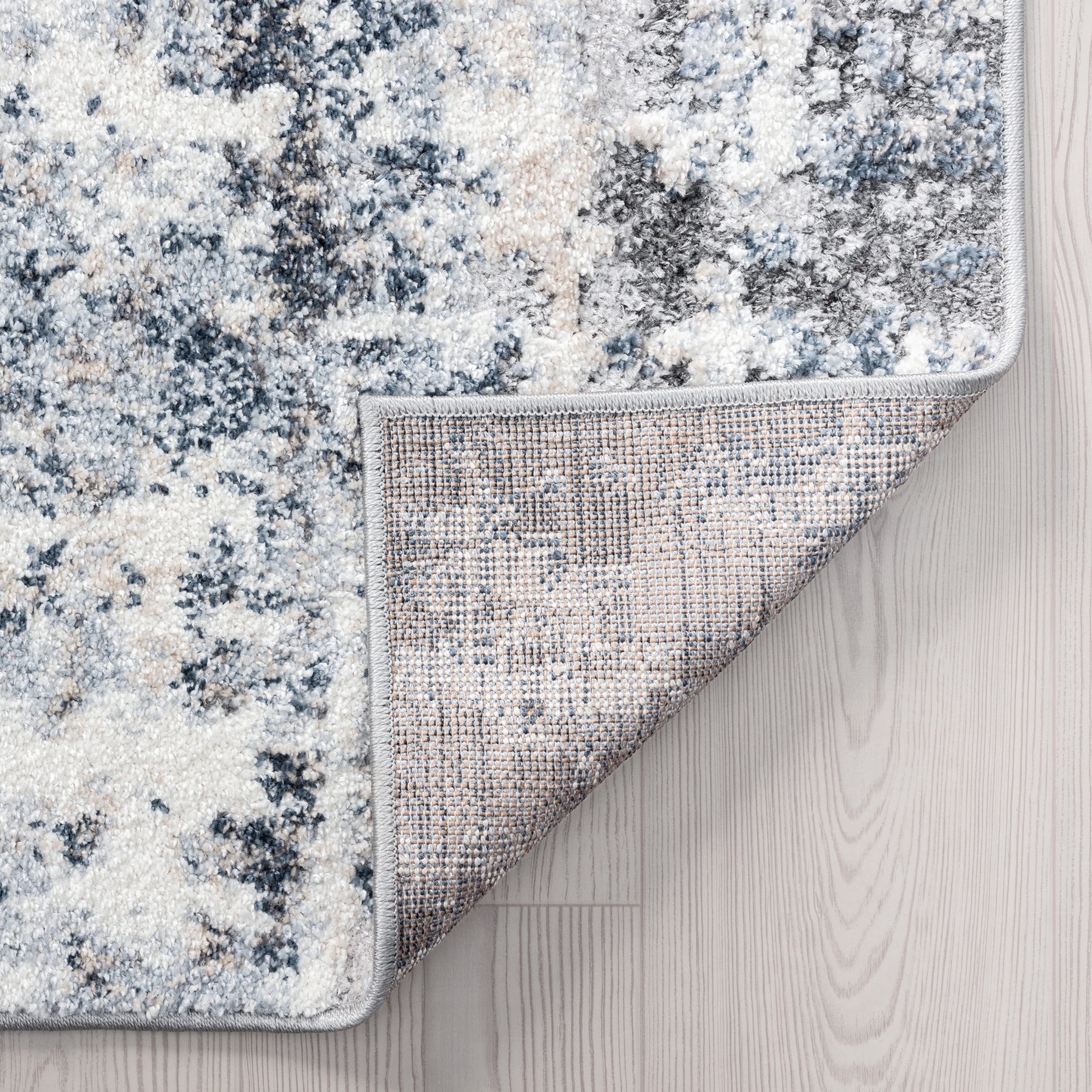 Contemporary 2x3 Area Rug (2' x 2'11'') Abstract Blue, Gray Indoor Scatter Easy to Clean