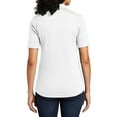 thumbnail image 2 of Mafoose Women's Silk Touch Interlock Performance Polo Shirt White 2X-Large, 2 of 5