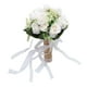 thumbnail image 1 of Flores artificiales realistas, modernas, elegantes, decorativas, ramo de novia para fotografía de boda, color blanco lechoso, 1 of 10