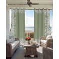 thumbnail image 4 of Coastal Coral Blackout Curtains 39 Inches Long for Bedroom, Sage Green Ocean Marine Nautical Beach Thermal Insulated Room Darkening Black Out Window Curtain Panels Grommet Drapes for Living Room, 4 of 8