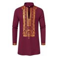 thumbnail image 1 of toraway Mode Mens Short Sets Ensemble 2 Pcs Mode Été Nouvelle Robe Nationale Coupe-Vent Impression Or Men's Manches Longues TG, 1 of 4