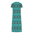 thumbnail image 5 of Robes pour Femmes 2024 Été Surdimensionné Décontracté Manches Courtes Col en V Robe Imprimée Robe Ample 50 % de Réduction!, 5 of 5