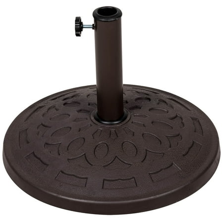 - Sundale Outdoor Bliss Wicker Resin Black Patio Umbrella Base Metal Heavy Duty Stand