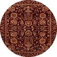 thumbnail image 1 of Ahgly Company Indoor Round Abstract Red Abstract Area Rugs, 3' Round, 1 of 6