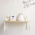 thumbnail image 2 of Estante de pared con borlas y cuentas octogonales de macarrón de estilo nórdico para colgar en la habitación de los niños, almacenamiento creativo para el hogar de madera contrachapada, 2 of 5