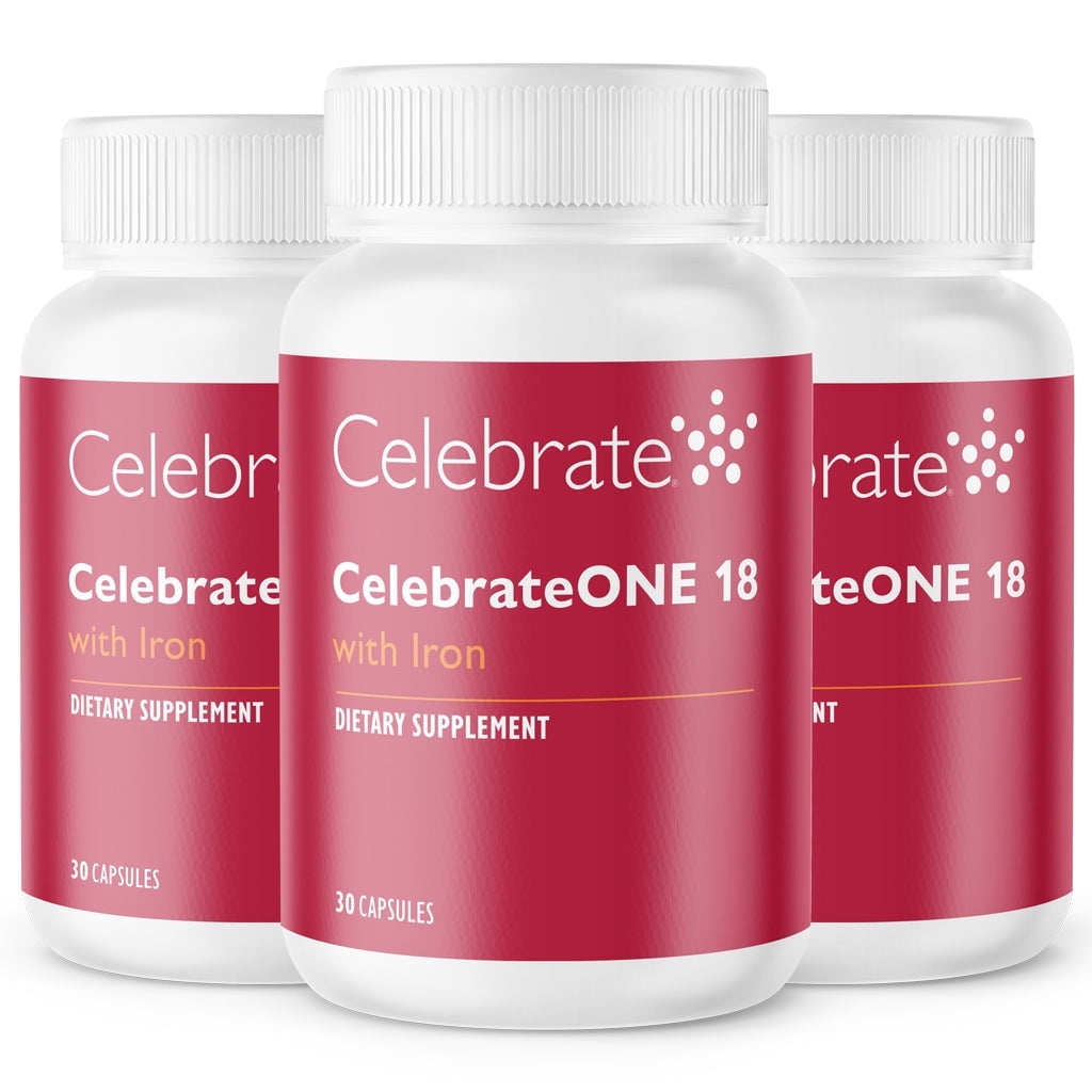 Celebrate Vitamins CelebrateONE Once Daily Bariatric Multivitamin with Iron Capsules, 18 mg of Iron, 90 Count