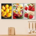 thumbnail image 2 of wall26 Framed Canvas Print Wall Art Set Mango, Dragon Fruit &amp; Strawberry Display Food Fruit Photography Realism Chic Closeup Colorful Ultra for Living Room, Bedroom, Office - 24"x36"x3, 2 of 5