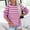 Pink, variant on Titcea Sweatshirt for Women Oversized Long Sleeve Crew Neck Striped Print Sweatshirts with Pockets Loose Comfort Casual Pullover Sweaters