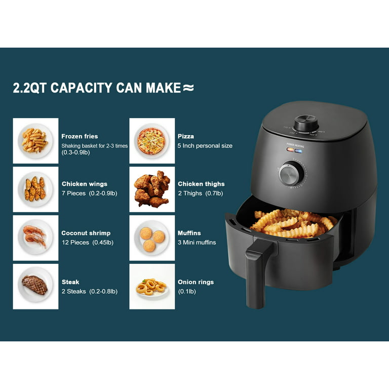 CHEFMAN 2 in 1 Max XL 8 Qt Air Fryer, Healthy Cooking, User Friendly,  Basket Divider For Dual Cooking, Nonstick Stainless Steel, Digital Touch  Screen