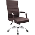 thumbnail image 1 of Leather Desk Chair for Home Office (Brown, Medium Back),High Back, 1 of 2