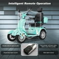 thumbnail image 4 of Mobility Scooter with Adjustable Seat & Storage Box, 4-Wheel, 800W Green, 4 of 9
