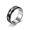 Black, variant on Titanium Steel 8mm Laser Marking Footprint Ring Unisex Durable Fashion Jewellery Band For Men Women Daily Wear