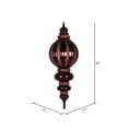 thumbnail image 2 of Vickerman 35" Chocolate Shiny Finial Ornament with Glitter Accents, 2 of 3