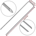 thumbnail image 2 of Estacas de acero galvanizado para jardín, diseño de extremo afilado para una penetración sin esfuerzo, grapas multiusos para jardinería adecuadas para jardines en contenedores y proyectos al aire, 2 of 5