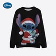 thumbnail image 4 of Nuevo jersey casual de manga larga de moda para mujer, top holgado con cuello redondo estampado, sudadera navideña de Disney Stitch, 4 of 5