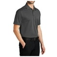 thumbnail image 4 of Yellow Rooster Mens Short Sleeve Moisture Wicking Tech Pique Polo Grey Smoke 4XL, 4 of 4
