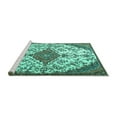thumbnail image 2 of Ahgly Company Machine Washable Indoor Rectangle Persian Turquoise Blue Traditional Area Rugs, 8' x 10', 2 of 4
