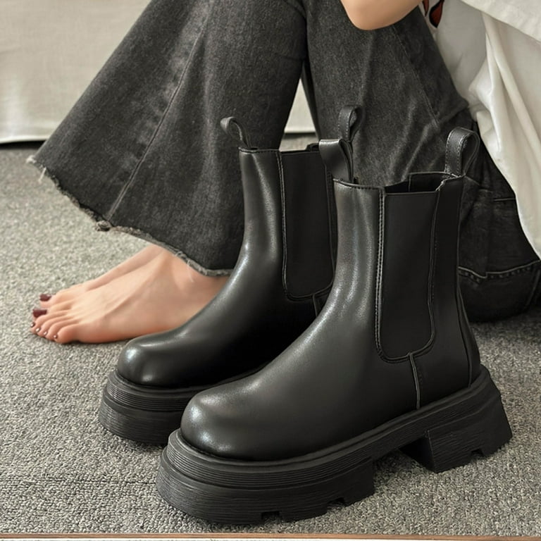 Chunky rubber boots sales