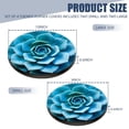 thumbnail image 2 of Electric Stove Burner Covers, Set of 4, Round Burner Cover,8 and 10 Inch,The Vibrant Blue Hues on Areuseum Succulent, 2 of 4