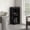 Black, variant on White Corner Bar Cabinet, Particle Board | Fit into Dining Room Corner, Easy Bottle Access
