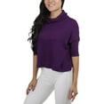 thumbnail image 3 of ToBeInStyle Women's 3/4 Sleeve Cowlneck Relaxed Fit Cropped, 3 of 39