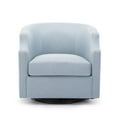 thumbnail image 6 of Infinity Sky Blue Polyester Fabric Swivel and Rocker Barrel Accent Chair, 6 of 8