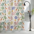 thumbnail image 2 of Easter Small Stall Shower Curtain, Waterproof Shower Curtains for Bathroom, Striped Colorful Eggs Spring Vintage Botanical Washable Fabric Bath Curtain for Bathtub Decoration with Hooks 36x72 Inches, 2 of 9