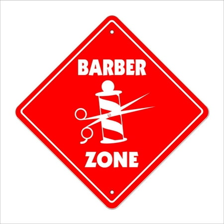 Barber Crossing Sign Zone Xing | Indoor/Outdoor | 14