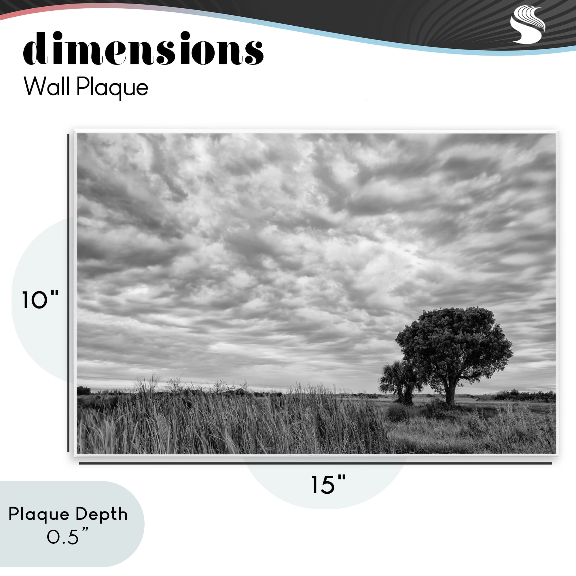 Stupell Industries Solitary Tree Beneath Clouds Wall Plaque Art, design by Jon Evan