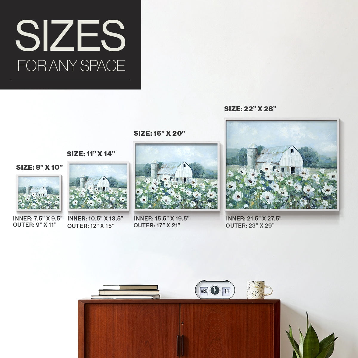 Dream Fields by Sally Swatland - Restickable Framed Giclée Print
