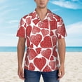 thumbnail image 4 of Fotbe Hearts Hawaiian Shirt For Men Unisex Summer Beach Casual Short Sleeve Cotton Linen Button Down Shirts-Medium, 4 of 9