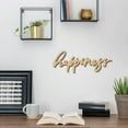 thumbnail image 6 of Happiness Wood Crafts Word Cutout Wooden Sign Laser Wooden Sign Ornaments Art Hanging Word Sign Rustic Wall Decor Unfinished Cutouts Wooden Decoration for Personalized Home 4.4 x 12Inch, 6 of 9