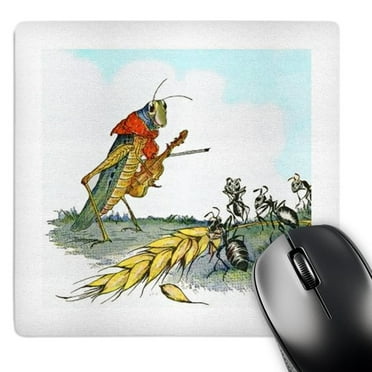 3dRose, Vintage In Color Ant n The Grasshopper, Mouse Pad