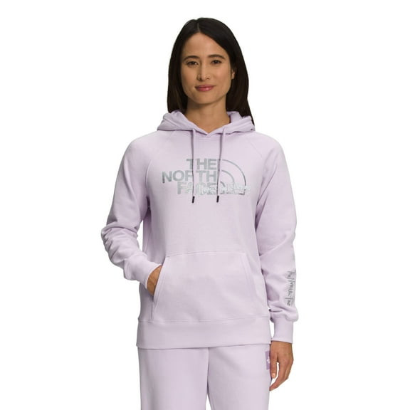 THE NORTH FACE Women's Graphic Injection Hoodie Standard and Plus Size, Lavender Fog/Mtlcslvr, Large